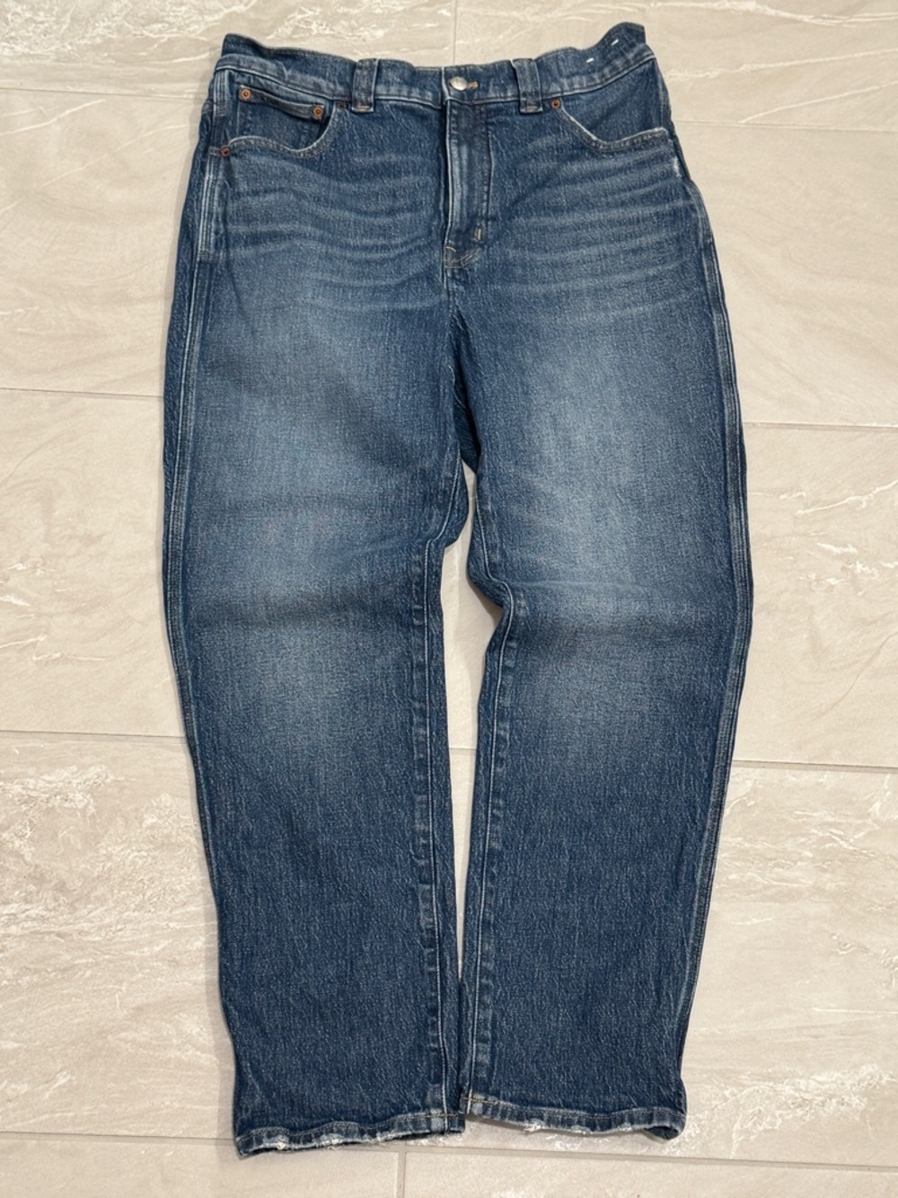 Madewell The Perfect Vintage Jeans Dark Wash Womens High Rise Straight Leg Denim
